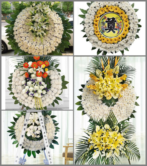 山东青岛即墨市灵山镇后小于庄村花圈速递
